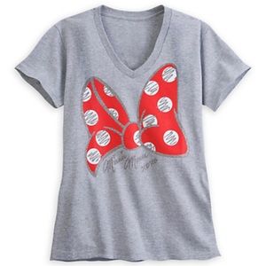 Disney Minnie Mouse Glitter Red Bow Tee Size XXL Excellent Condition!!
